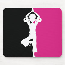 Silhouette Mousepad de yoga Tapis De Souris