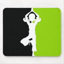 Silhouette Mousepad de yoga Tapis De Souris