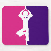 Silhouette Mousepad de yoga Tapis De Souris