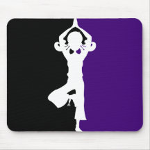Silhouette Mousepad de yoga Tapis De Souris