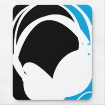 Silhouette Mousepad d'écouteur Tapis De Souris
