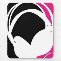 Silhouette Mousepad d'écouteur Tapis De Souris