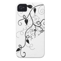 Silhouette noire et blanche de branche de remous d