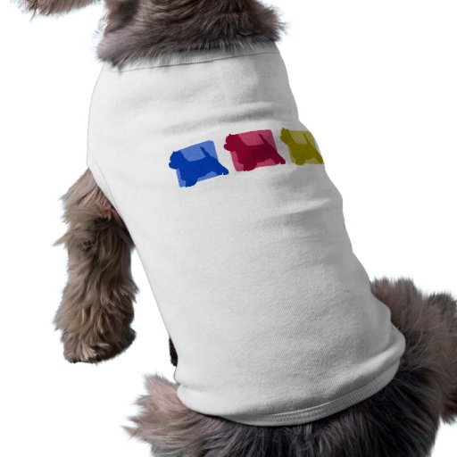 Silhouettes colorées de Terrier blanc de montagne  Vêtements Pour Animaux Domestiques