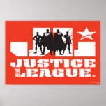 Silhouettes de logo et de caractère de ligue de ju posters