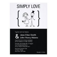 Simplement faire-part de mariage d'amour