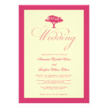 Simplement invitation formel de mariage d'arbre de