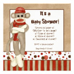 Singe de chaussette, invitation de baby shower de 