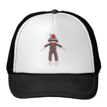 singe de chaussette. rétro casquette