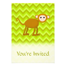 Singe de jungle cartons d'invitation