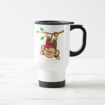 Singe de oscillation de fille mug à café