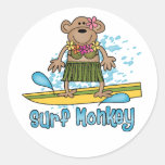Singe de surf (fille) adhésif