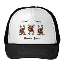 Singe vivant d'amour casquettes