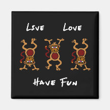 Singe vivant d'amour magnets pour réfrigérateur