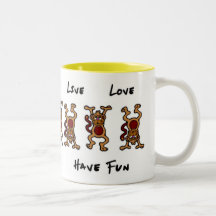 Singe vivant d'amour tasse