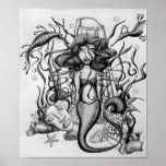sirène-avec-statue posters