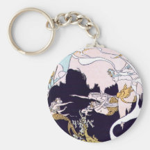 Sirènes d'art déco porte-clef