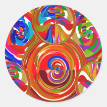 Six cercles de sigma - la thérapie de couleur de R Autocollants