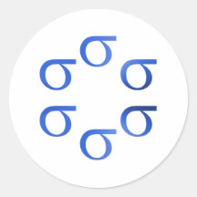 six sigma adhésifs ronds
