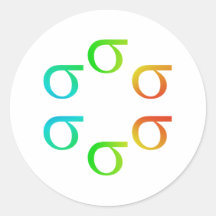 six sigma adhésifs ronds