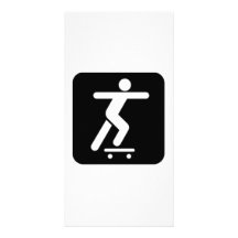Skateboard Sign Photo Greeting Card