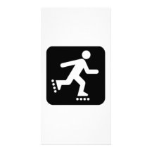 Skating Sign Photo Greeting Card