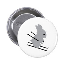 ski mignon de neige de lapin de ski badge