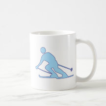 Skieur conducteurs de ski skis tasse