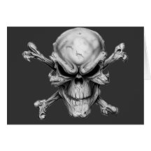 Skull Crossed Bones Carte De Vœux