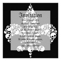 Skull Fleur De Lis Faire-part