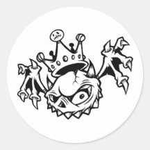 skullbat ronde sticker