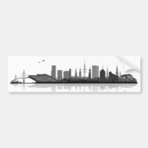 Skyline de Hambourg autocollant Adhésifs Pour Voiture