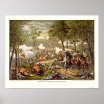 Slag van Chancellorsville door Kurz & Allison 1863 Afdruk
