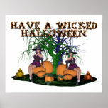 Slechte Heksen Halloween Plaat