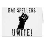 Slechte Spellers KNOPEN! los! Wenskaarten