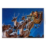 Sleigh de Père Noël Cartes De Vœux