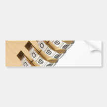 sluit omhoog van een slot van het combinatiehangsl bumpersticker