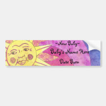 smilely nouveau bumpersticker de bébé du soleil autocollant pour voiture