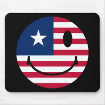 Smiley américain tapis de souris