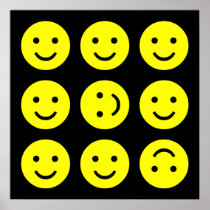 Smiley croulants - sur le noir
