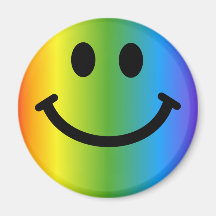 Smiley d'arc-en-ciel aimant