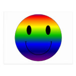 Smiley d'arc-en-ciel carte postale