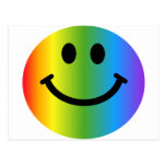 Smiley d'arc-en-ciel cartes postales