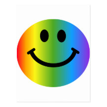 Smiley d'arc-en-ciel cartes postales