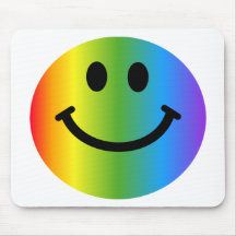 Smiley d'arc-en-ciel tapis de souris