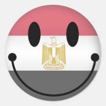 Smiley de l'Egypte Autocollants Ronds