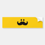Smiley de moustache (couleur personnalisable d'arr autocollant pour voiture
