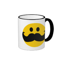 Smiley de moustache (couleur personnalisable d'arr tasses à café