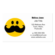 Smiley de moustache modèles de cartes de visite
