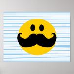 Smiley de moustache posters
